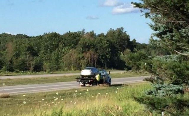 One of five vehicles involved in the crash, photo courtesy of WZZM