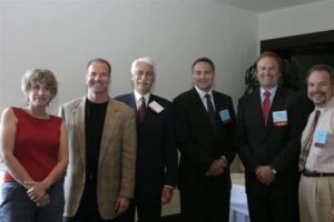 Southfield car accident attorney Bob Raitt, first from left, recently moderated a seminar on traumatic brain injury for the Michigan Association for Justice personal injury lawyers group.