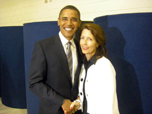 Barack Obama and Michigan Supreme Court candidate Judge Diane Marie Hathaway