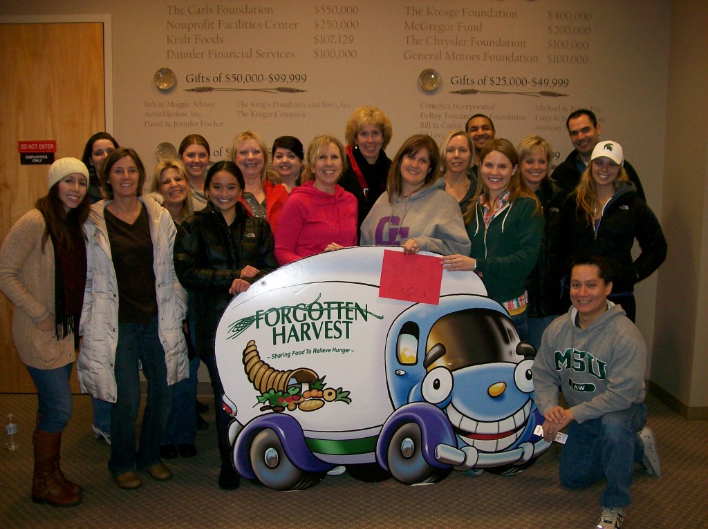 A group shot of our attorneys and staff at Forgotten Harvest.