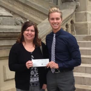 Sarah Gurd, Car Accident Injury Survivor Scholarship winner and attorney Brandon Hewitt