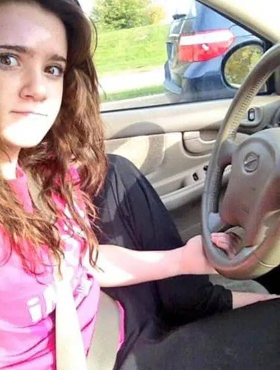 Driving selfie