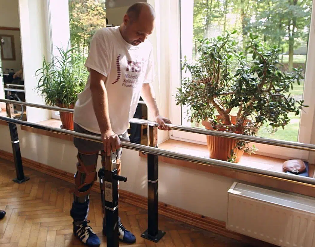 Darek Fidyka walks after breakthrough spinal cord cell transplant treatment. 