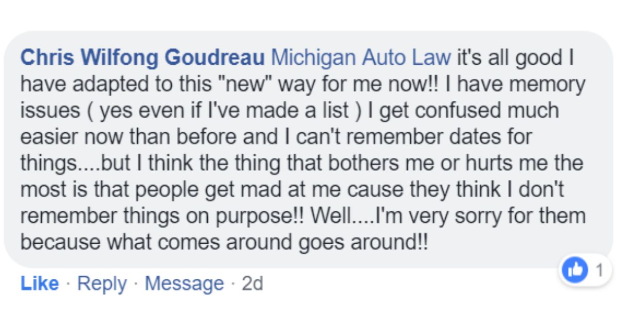 TBI Survivor Chris Wilfong Goudreau - Brain Injury Awareness