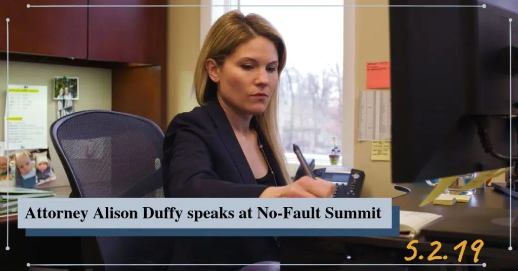 Alison Duffy Speaks At No-Fault Summit | Michigan Auto Law