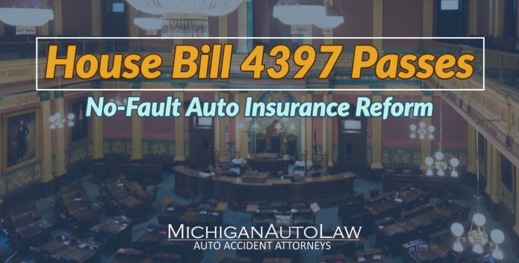 House Bill 4397: Michigan House passes its own version of No-Fault auto insurance reform