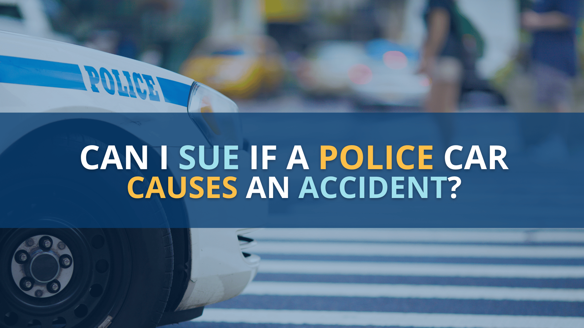Can I sue if a police car causes an accident?