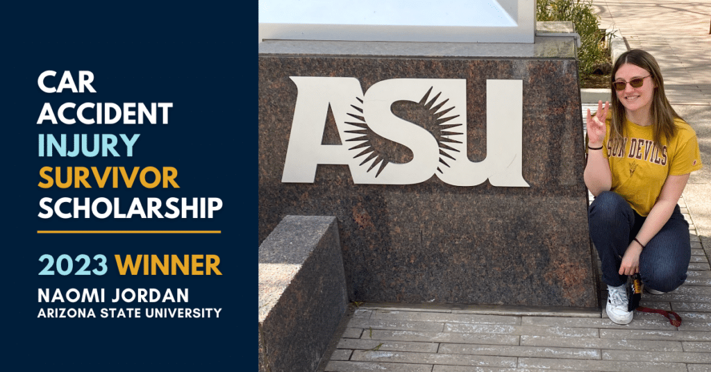 Car Accident Injury Survivor Scholarship, 2023 Winner Naomi Jordan from Arizona State University