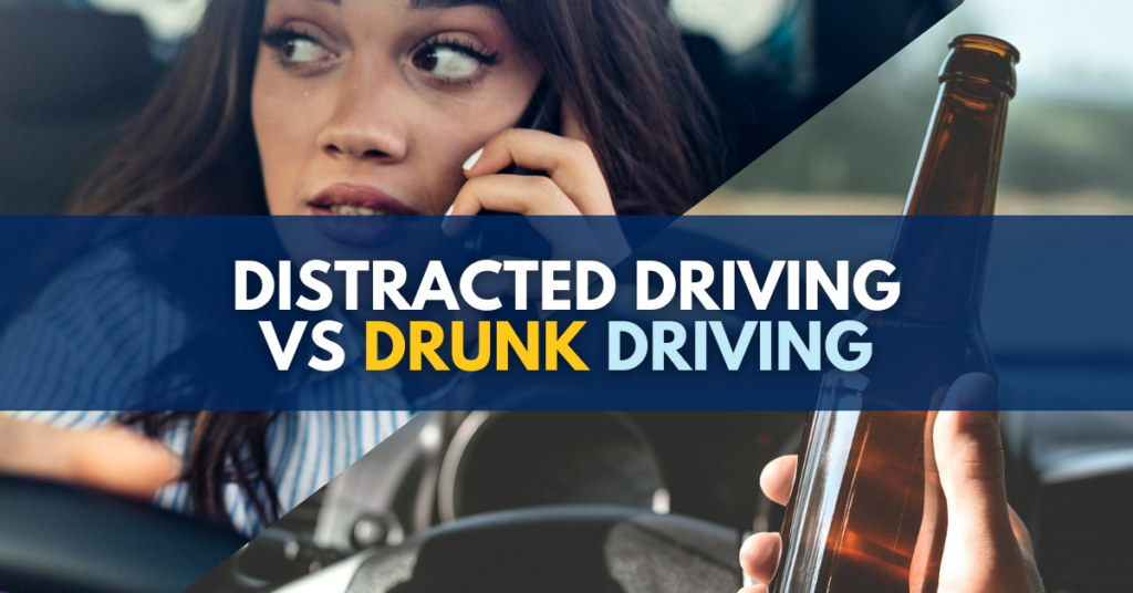 Distracted driving vs. Drink driving: unequal punishment 