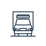 line art drawing of a truck