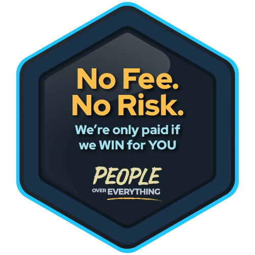 No Fee. No Risk. We’re only paid if we win for you.