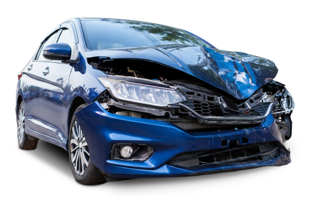 Damaged vehicle