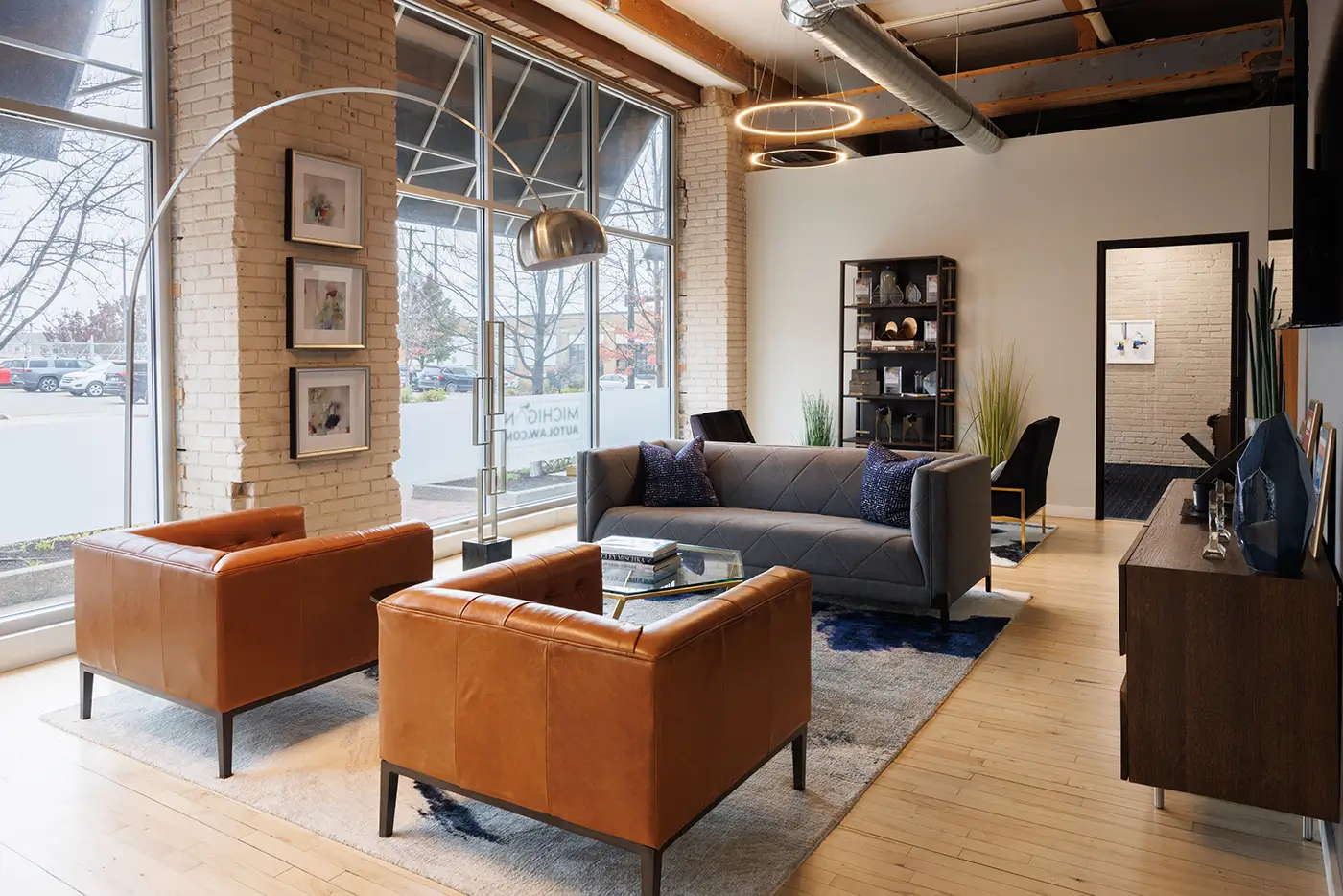 Modern Grand Rapids law office waiting area where Michigan Auto Law provides legal support as a car accident law firm in Grand Rapids.