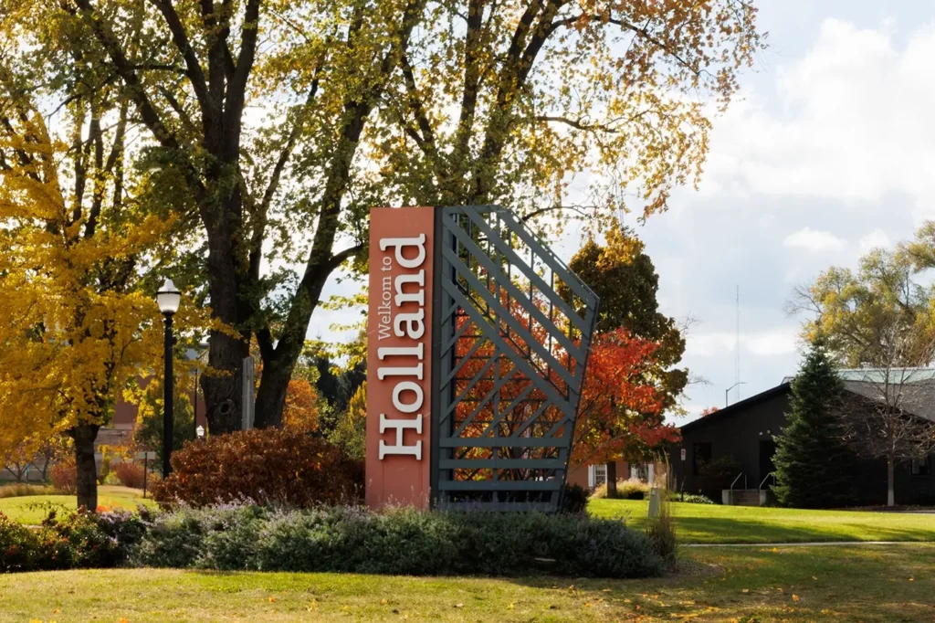  Local Holland landmark sign, reflecting Michigan Auto Law’s work as a Holland car accident attorney.