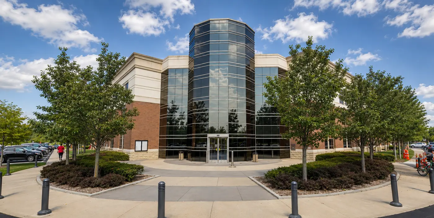 Office building exterior in Canton, highlighting Michigan Auto Law as a Canton truck crash lawyer.