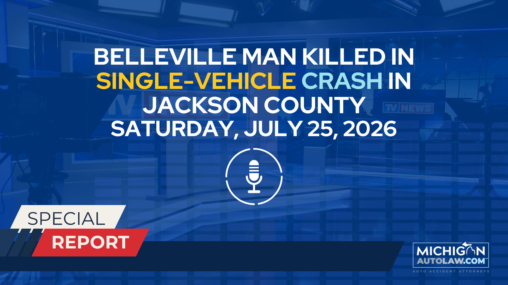  Belleville Man Killed in Single-Vehicle Crash in Jackson County