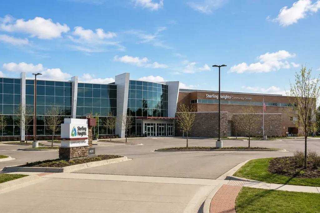 Sterling Heights Community Center, highlighting where Michigan Auto Law’s Sterling Heights truck accident lawyers support victims.