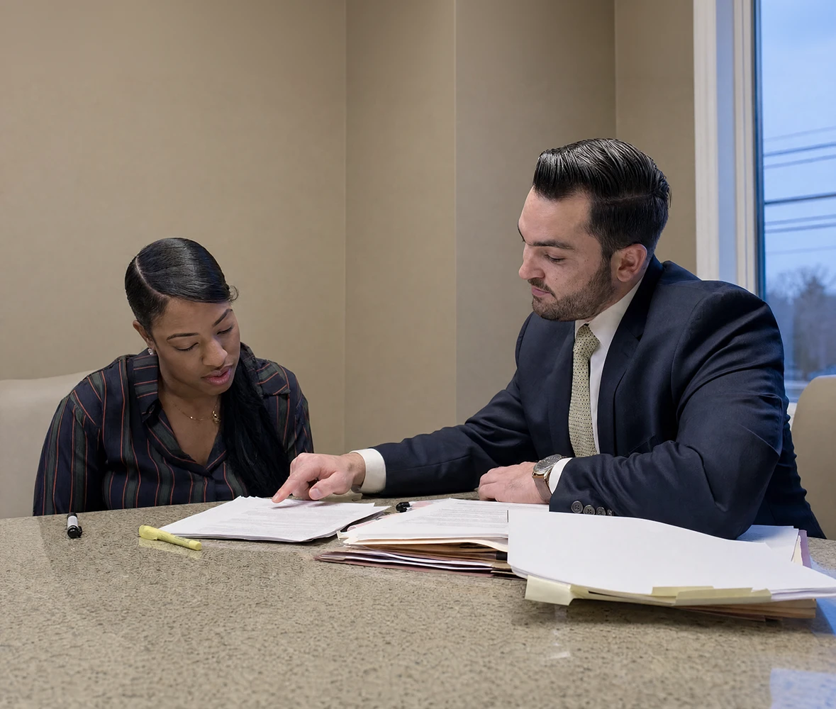 michigan auto law attorney advising a client